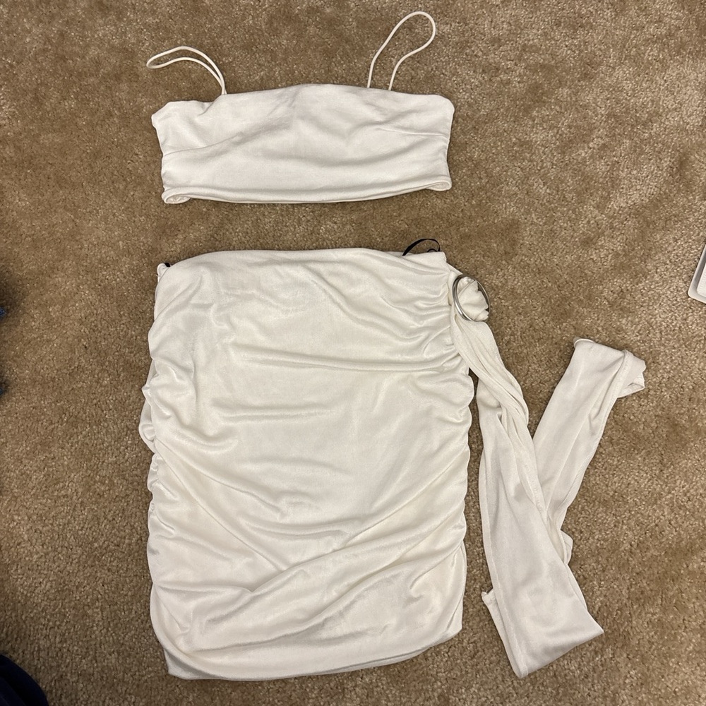 Forever 21 White Skirt Set
